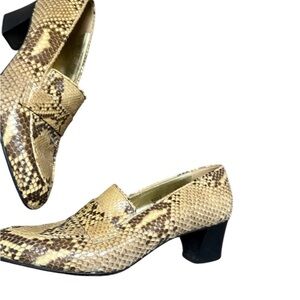 Walter Hagen 7.5 Croc GUC/EUC Brown Loafers